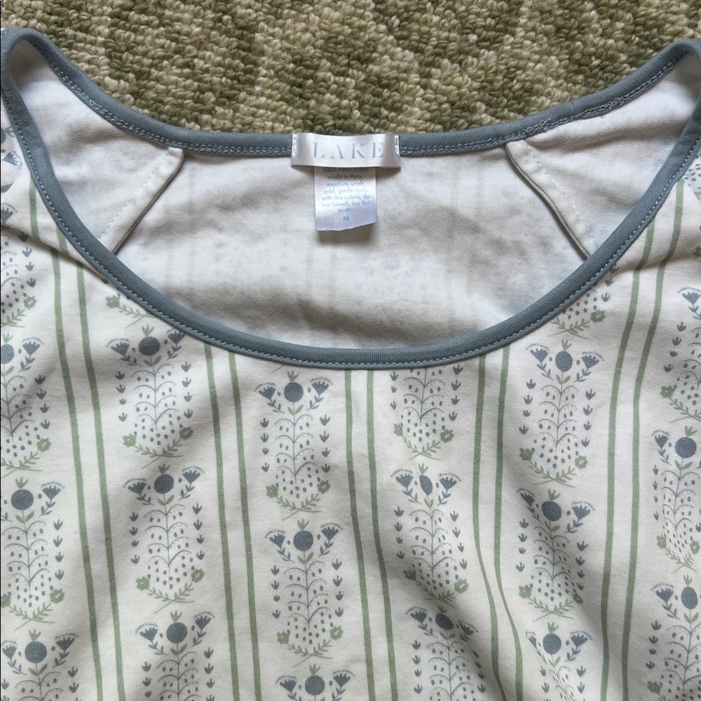 Lake Pajama Short Sleeve Long Pant M - Picture 2 of 4